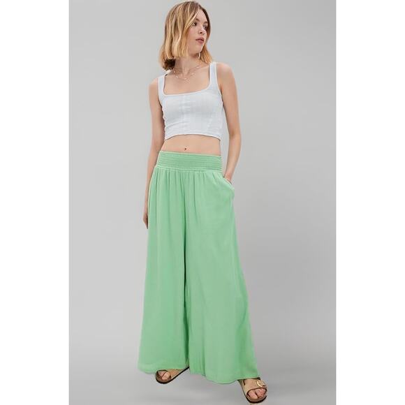 American Eagle Palazzo Pants XL Green boho beach - Picture 1 of 9